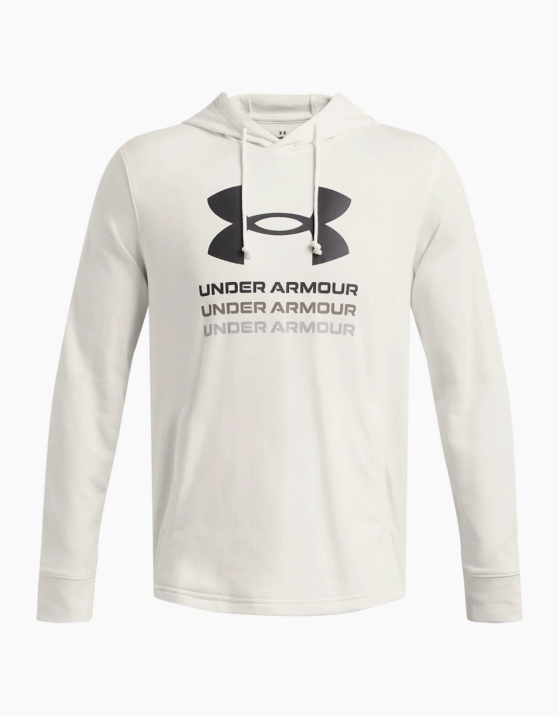 Under Armour Men's White Rival Terry Graphic Hood - Size 36
