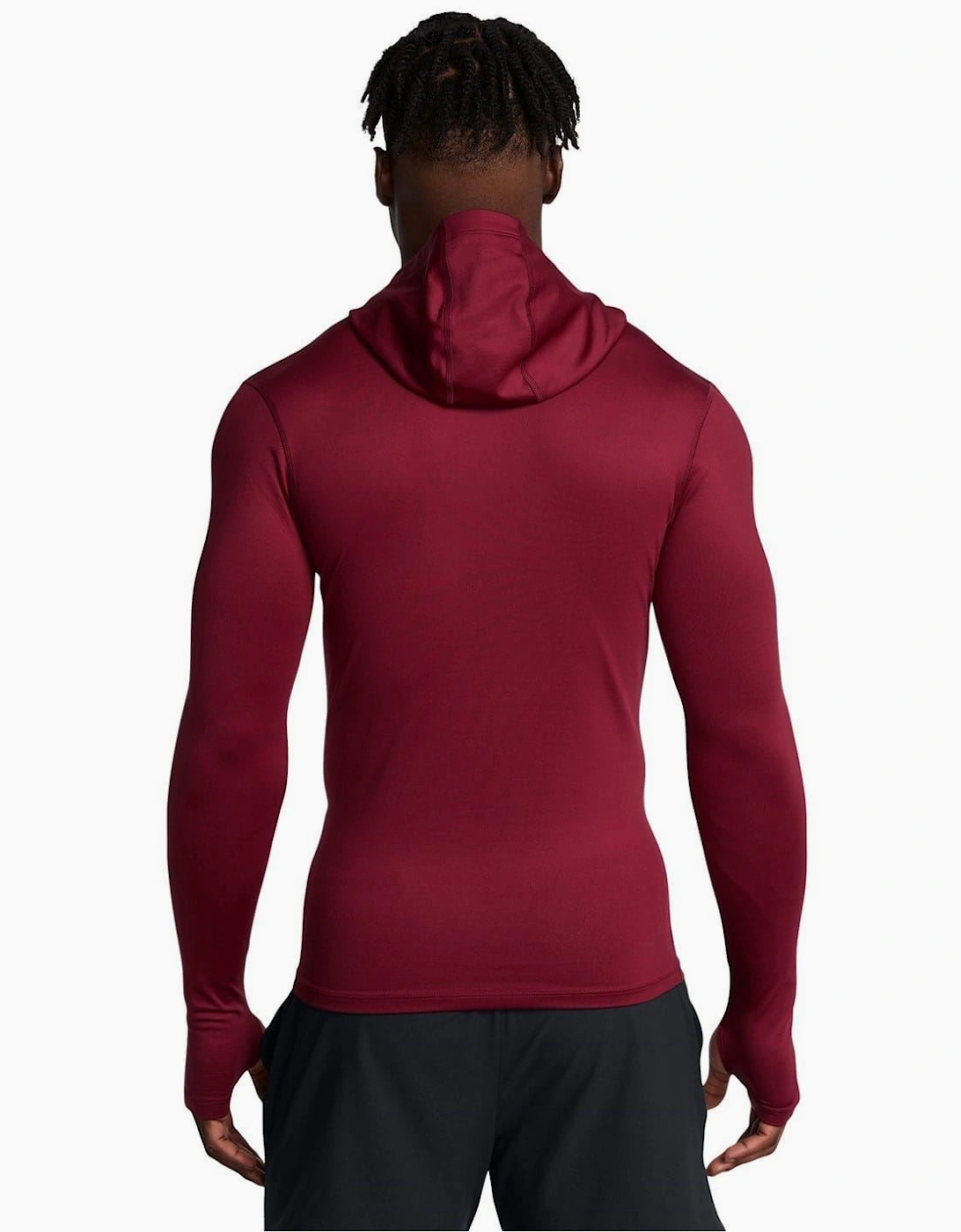 Hooded Neck Long Sleeve Thumb Hole Sweatshirt