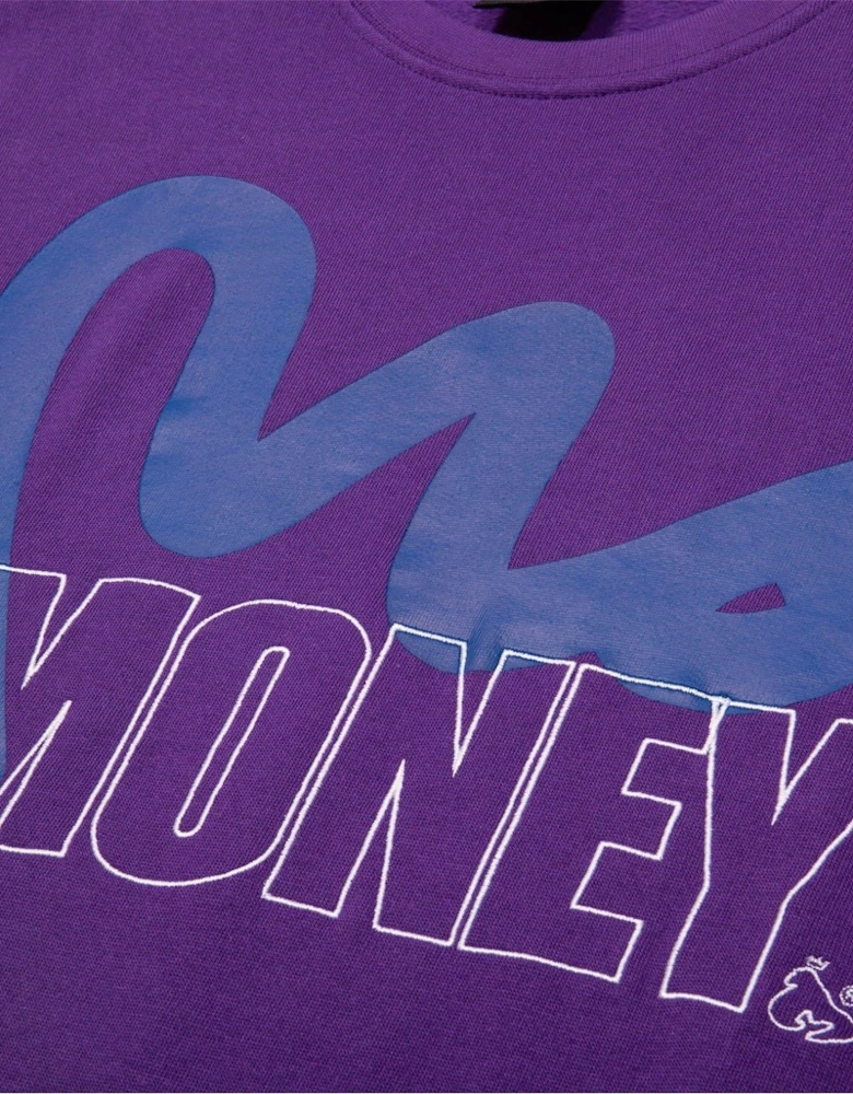 Stencil Block Printed Logo Crew Neck Sweatshirt