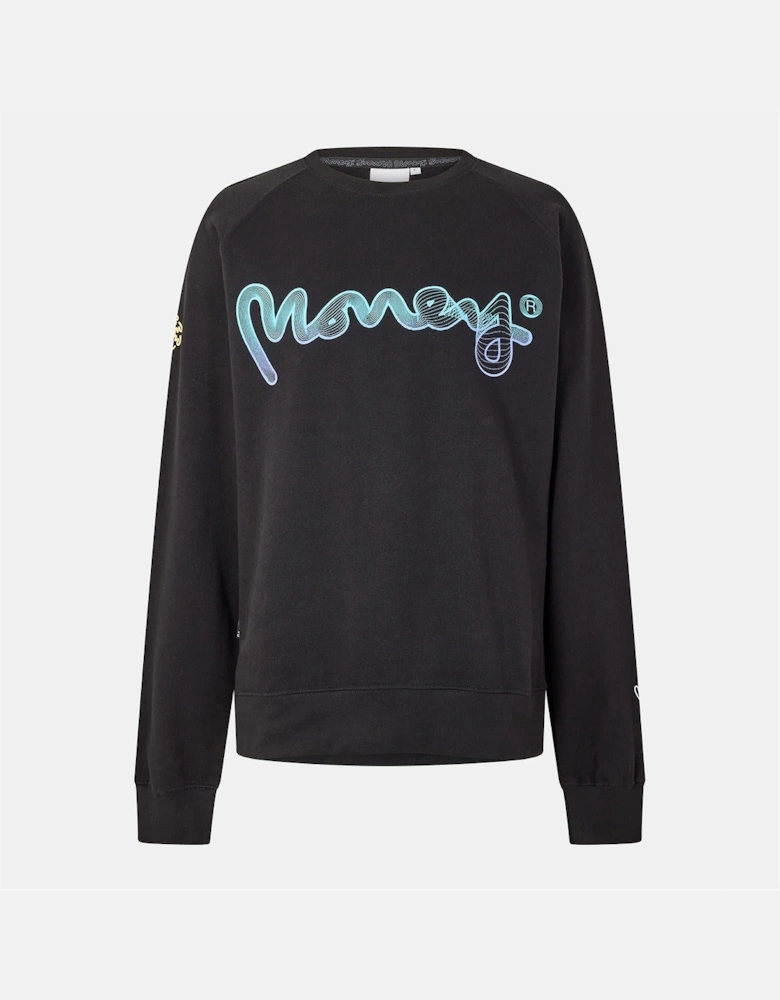 Flow Lettering Raglan Sleeve Sweatshirt