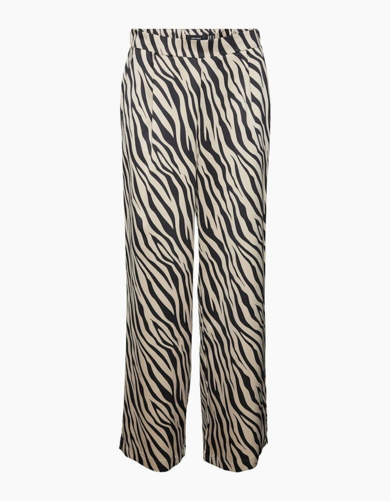 Liza Zebra Patterned Wide Leg Pants