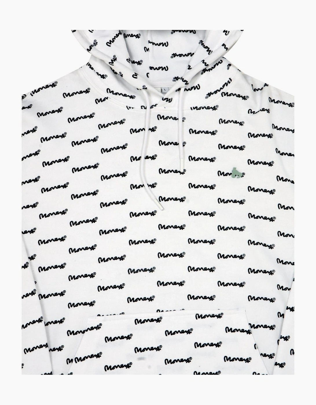 Signature Print Hooded Long Sleeve Sweatshirt