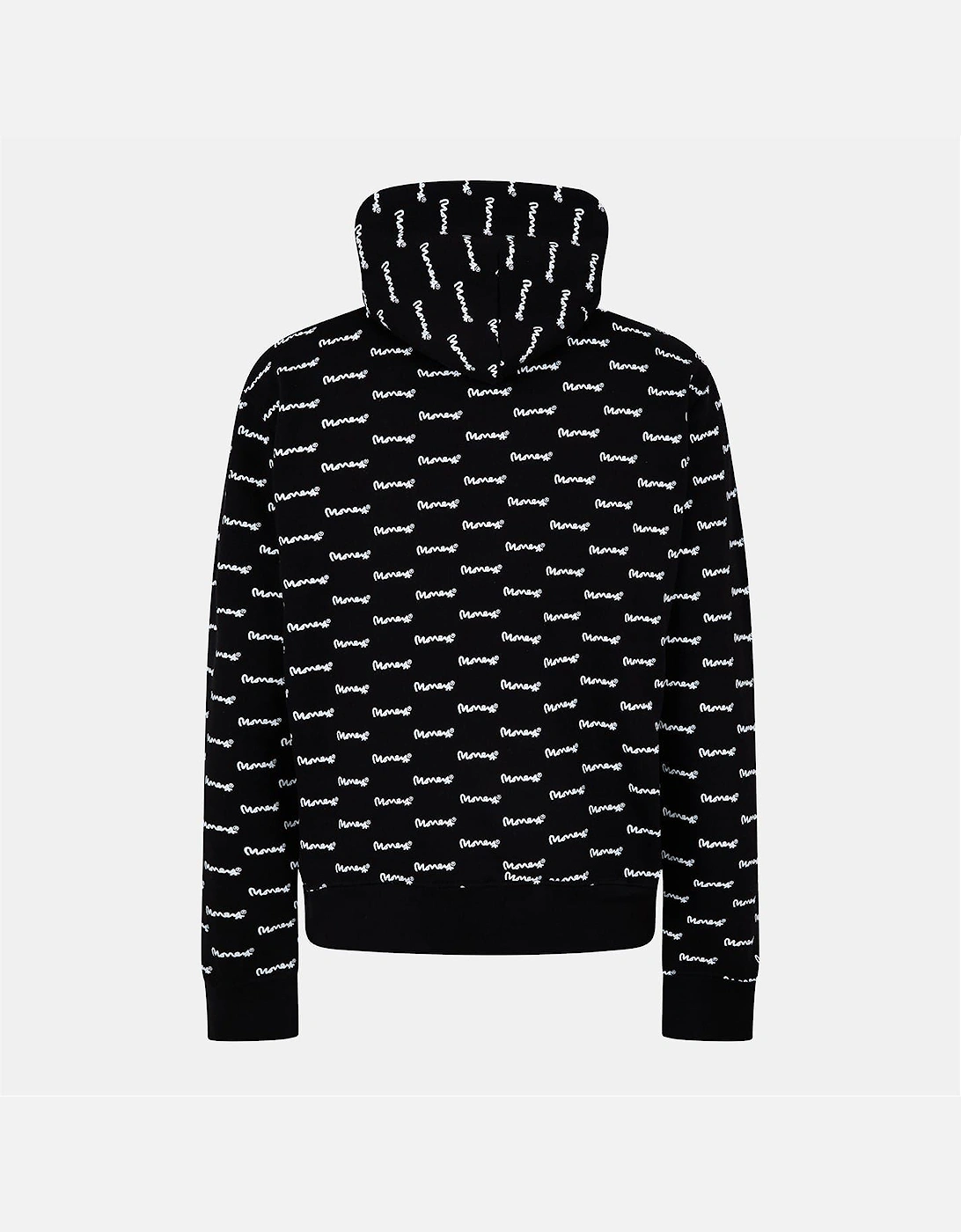 Signature Print Hooded Long Sleeve Sweatshirt