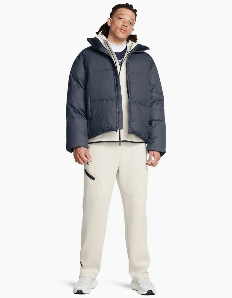 Solid Patterned Down Puffer Jacket