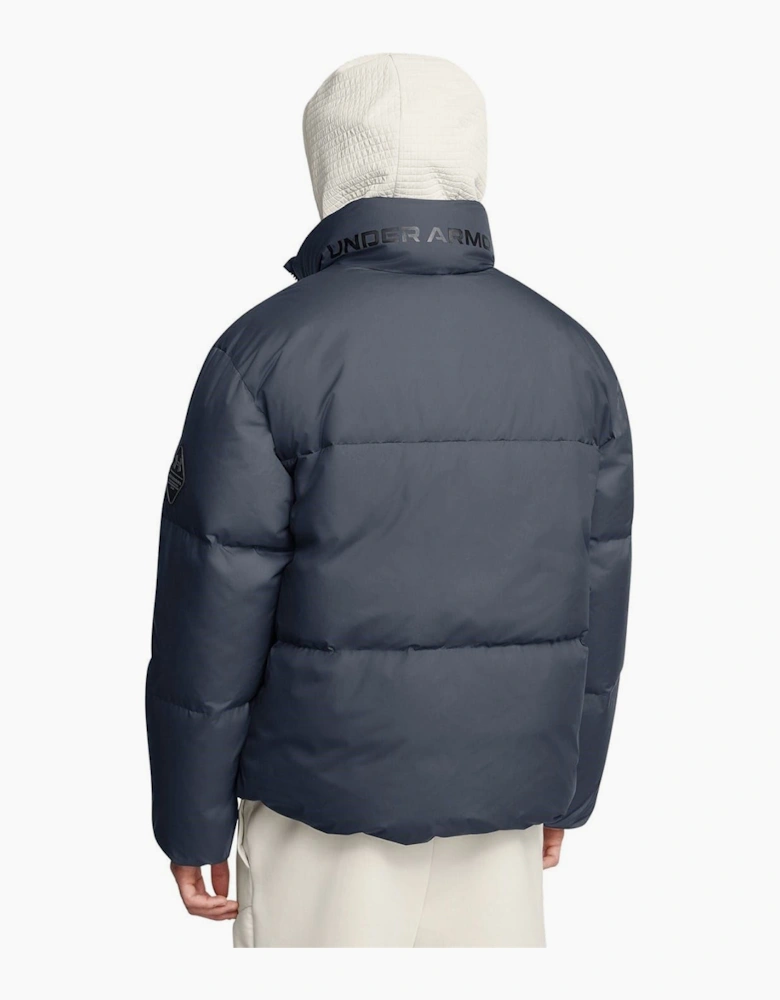 Solid Patterned Down Puffer Jacket