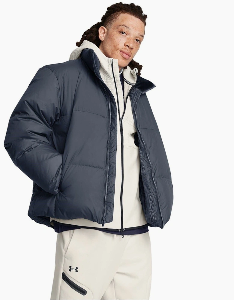 Solid Patterned Down Puffer Jacket