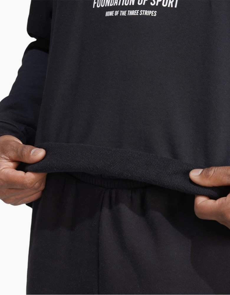 Crew Neck Drop Shoulder Long Sleeve Sweatshirt