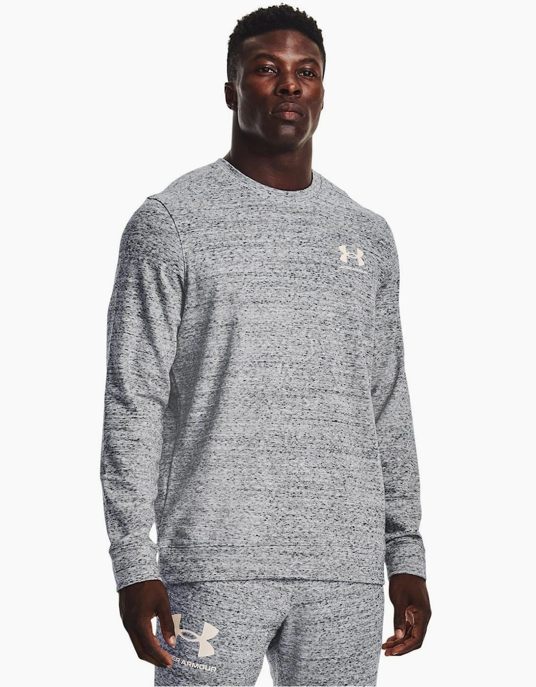 Mens Armour Rival Terry Crew Sweater