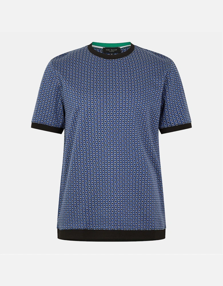 Regular Fit Geographic Print Crew Neck T-Shirt