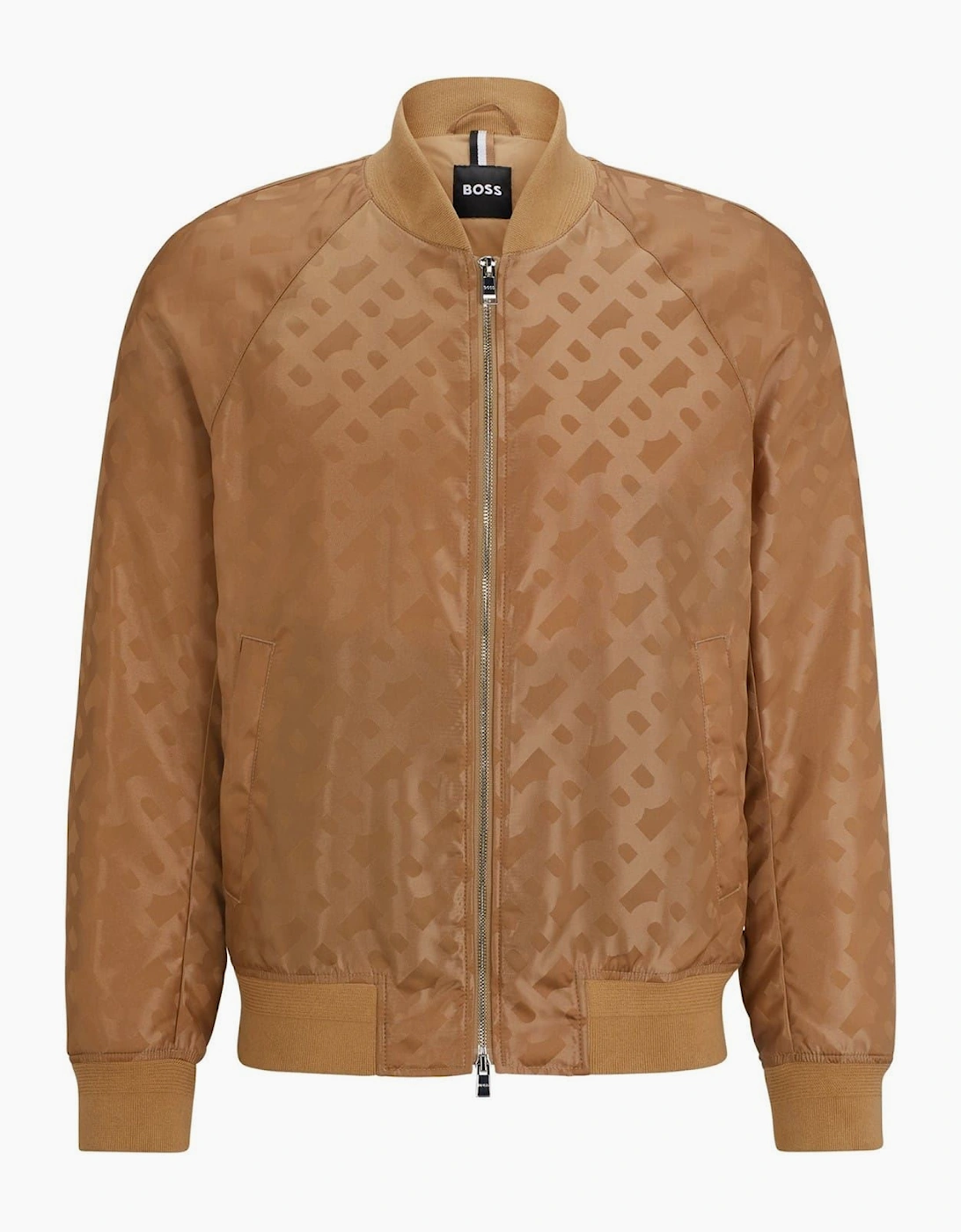 Geometric Patterned Ribbed Cuff Bomber Jacket, 7 of 6