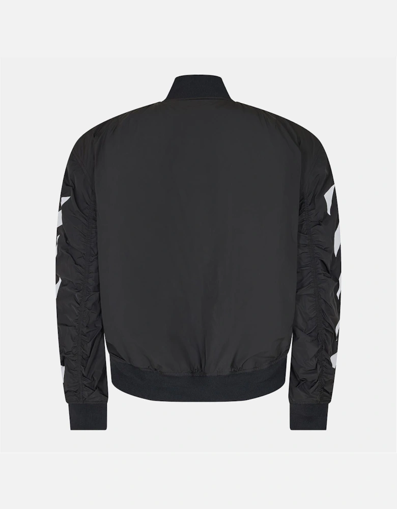 Color Block Ribbed Cuff Bomber Jacket