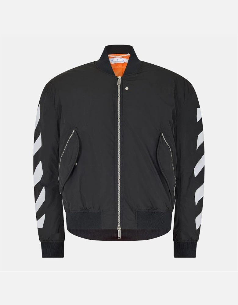 Color Block Ribbed Cuff Bomber Jacket
