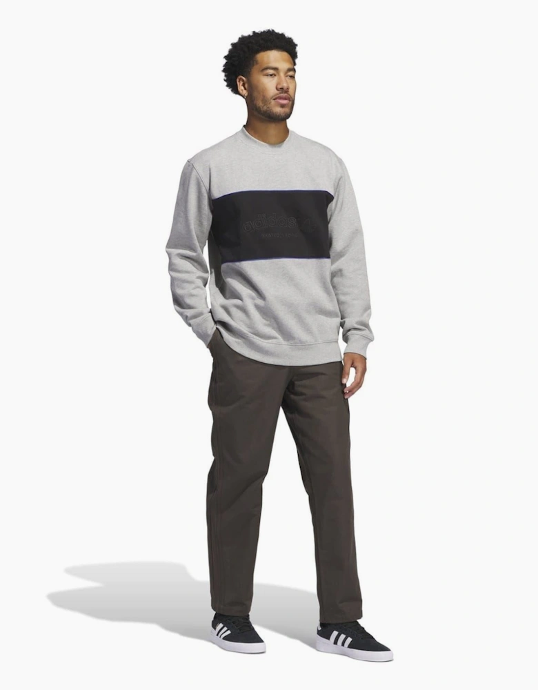 Arched Lettering Regular Fit Long Sleeve Sweatshirt