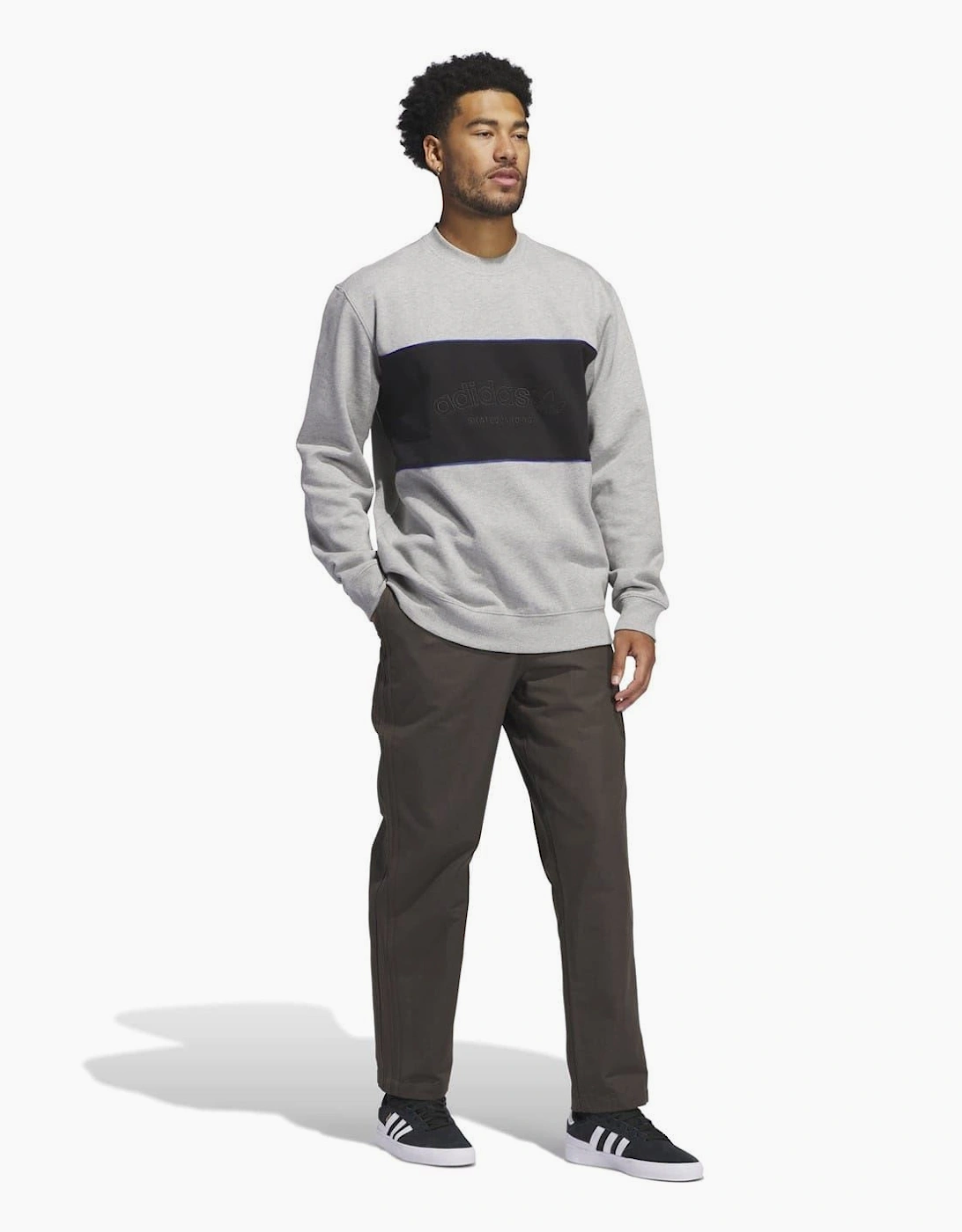 Arched Lettering Regular Fit Long Sleeve Sweatshirt