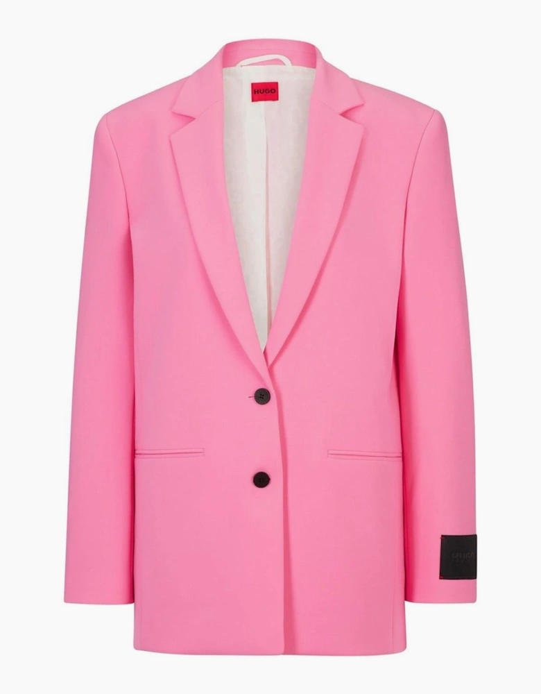 Notched Neck Regular Fit Blazer Jacket