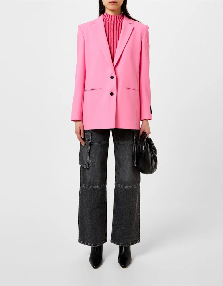 Notched Neck Regular Fit Blazer Jacket