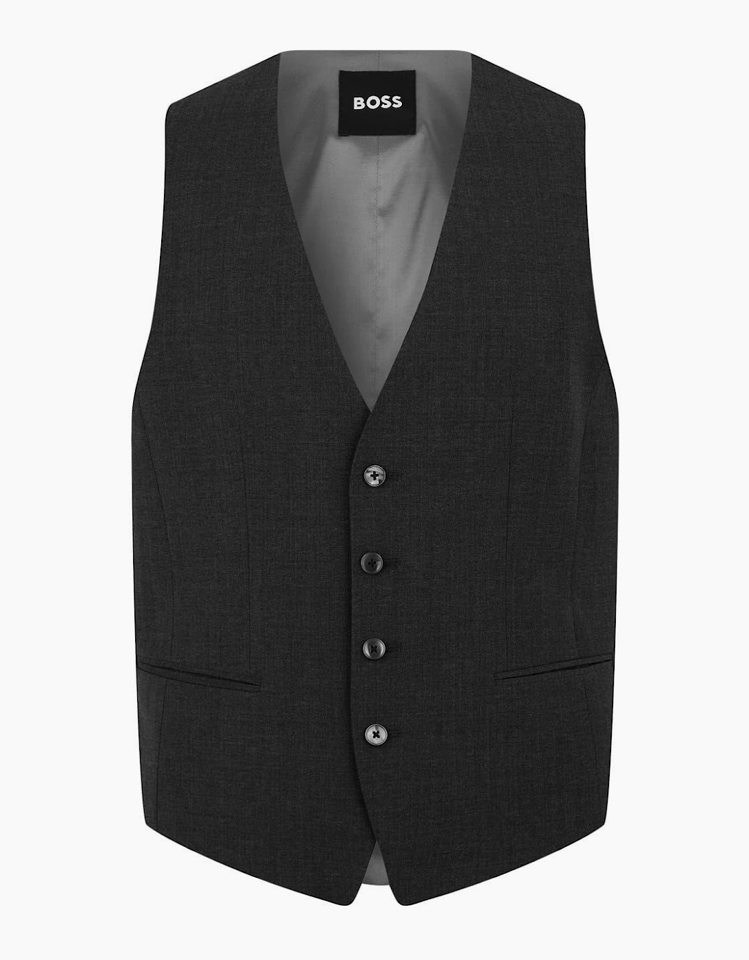 Hugo Boss Men's Black Fit Waistcoat - Size: 44L 54L