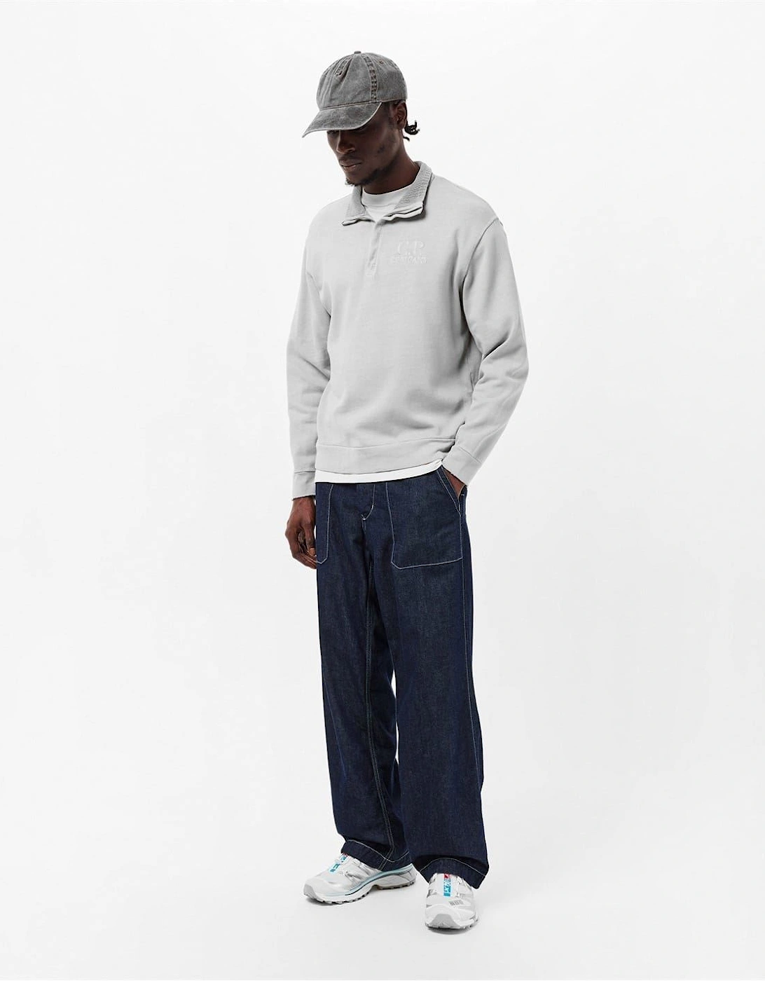 Polo Collar Sweatshirt