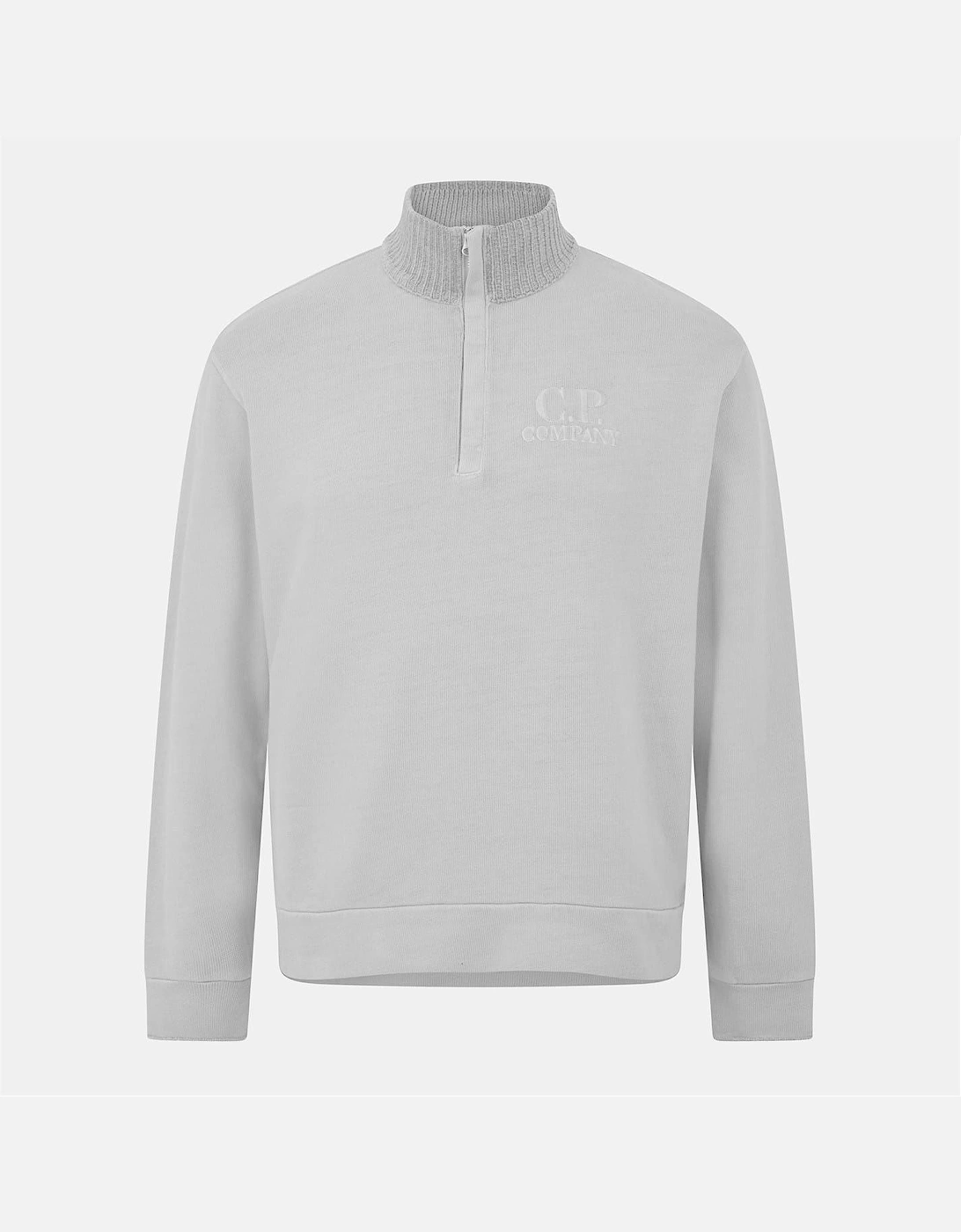 CP Company CP Company Men's Polo Collar Sweatshirt - Grey