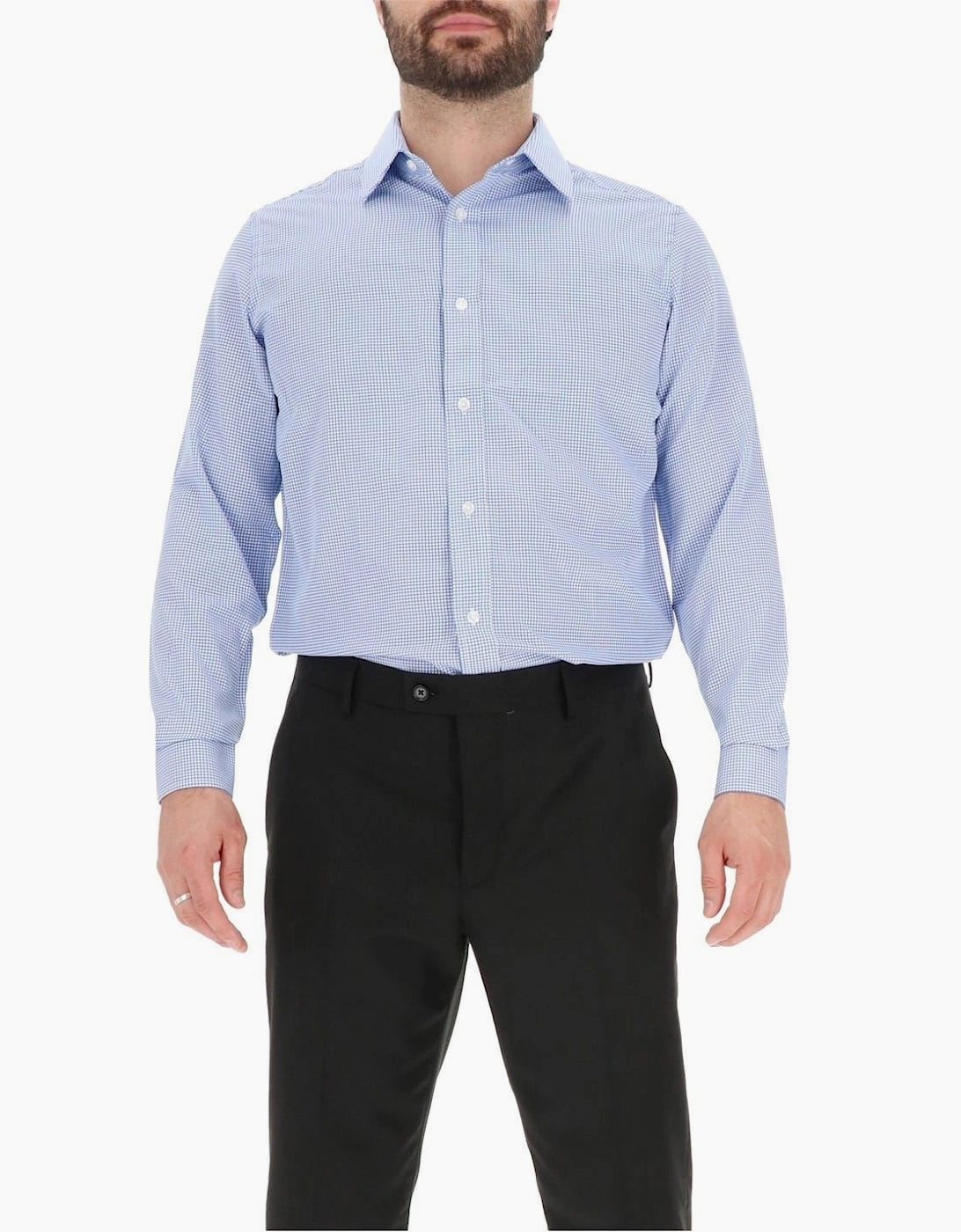Collared Neck Point Collar Long Sleeve Shirt, 2 of 1