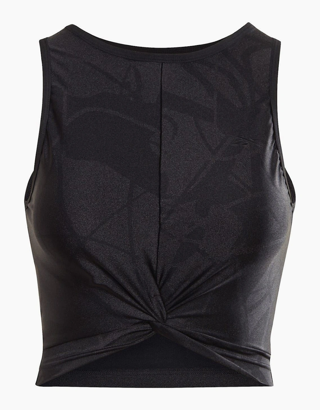 Womens Shiny Yoga Scribble Crop Tank Top Vest