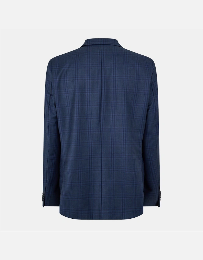 Plaid Patterned Notch Collared Suit Jacket