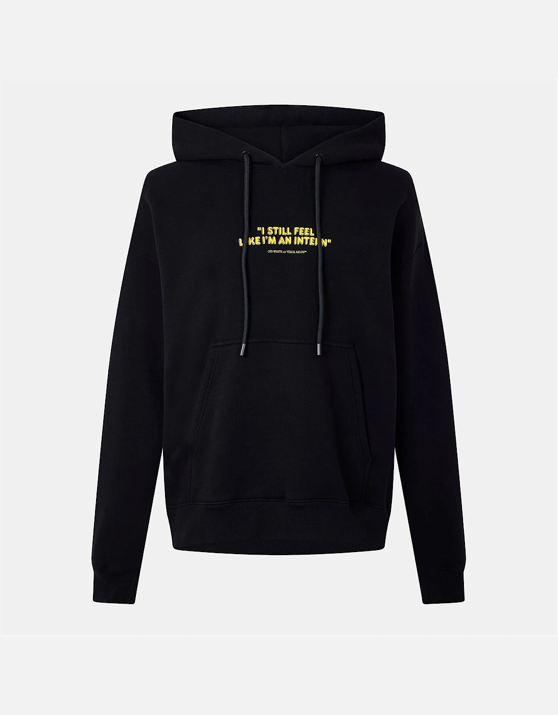 Off-White Men's Black Relaxed Fit Lettering Kangaroo Pocket Sweatshirt  34 Xs