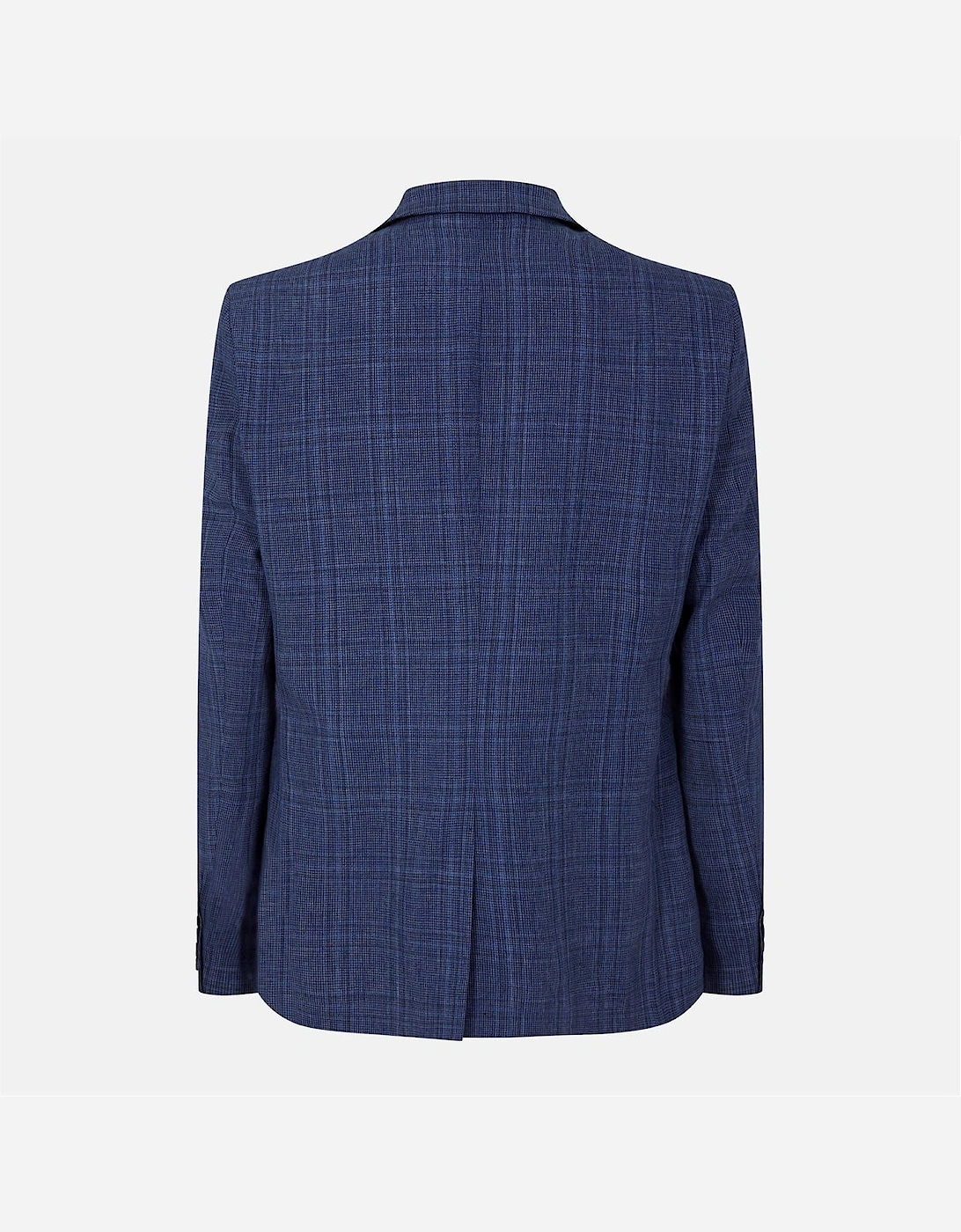 Houndstooth Plaid Suit Jacket