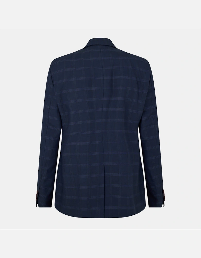 Rust Plaid Flap Pocket Suit Jacket