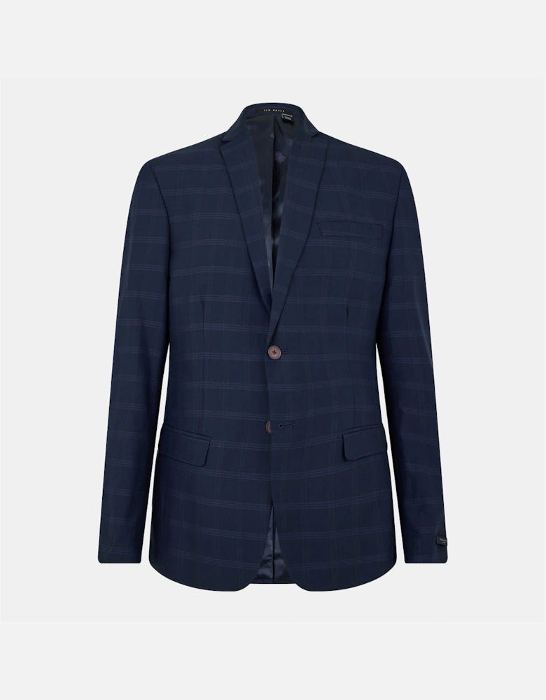 Rust Plaid Flap Pocket Suit Jacket