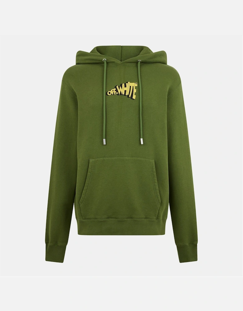 Slim Fit Lettering Hooded Sweatshirt