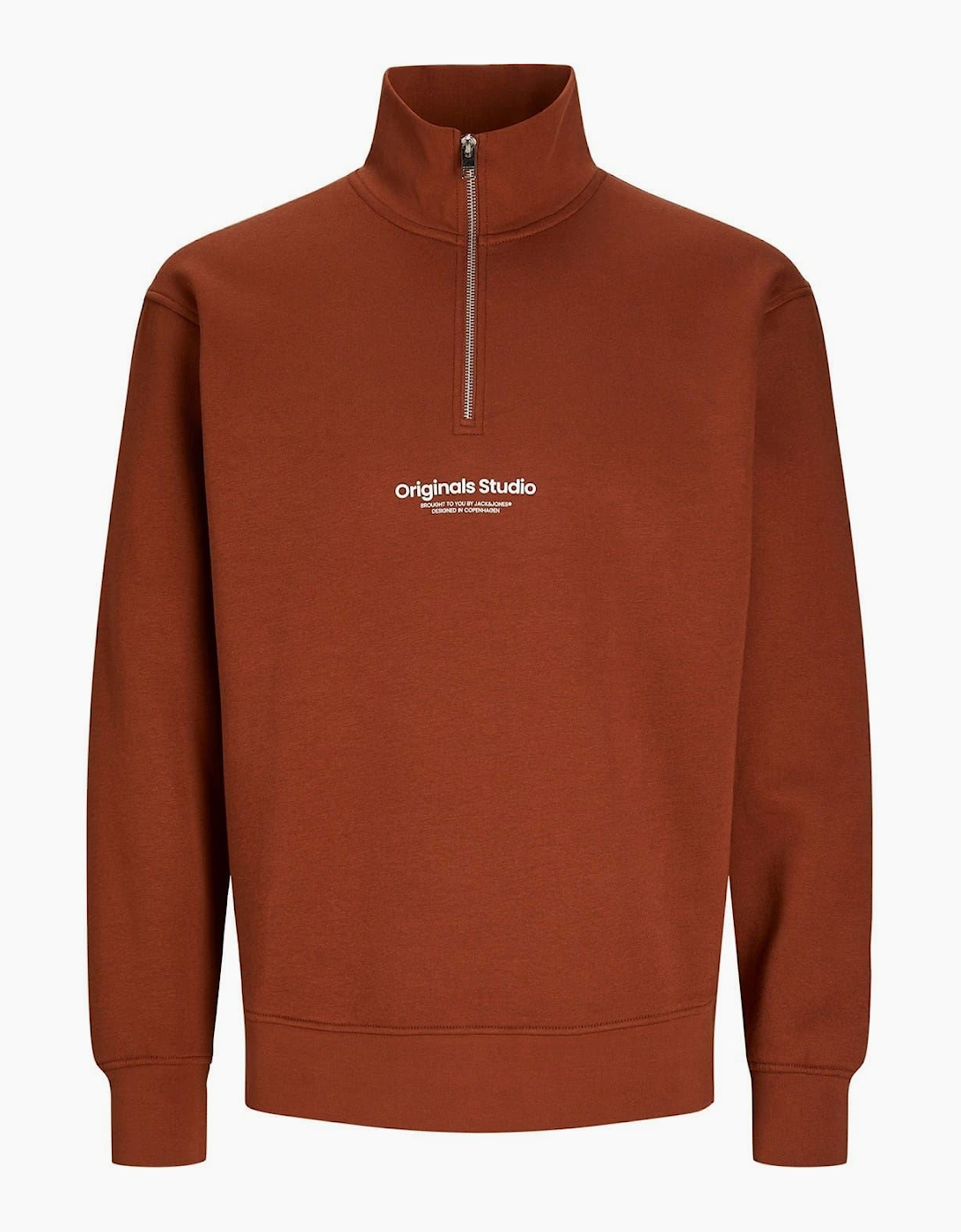 Zip Neck Long Sleeve Sweatshirt, 2 of 1