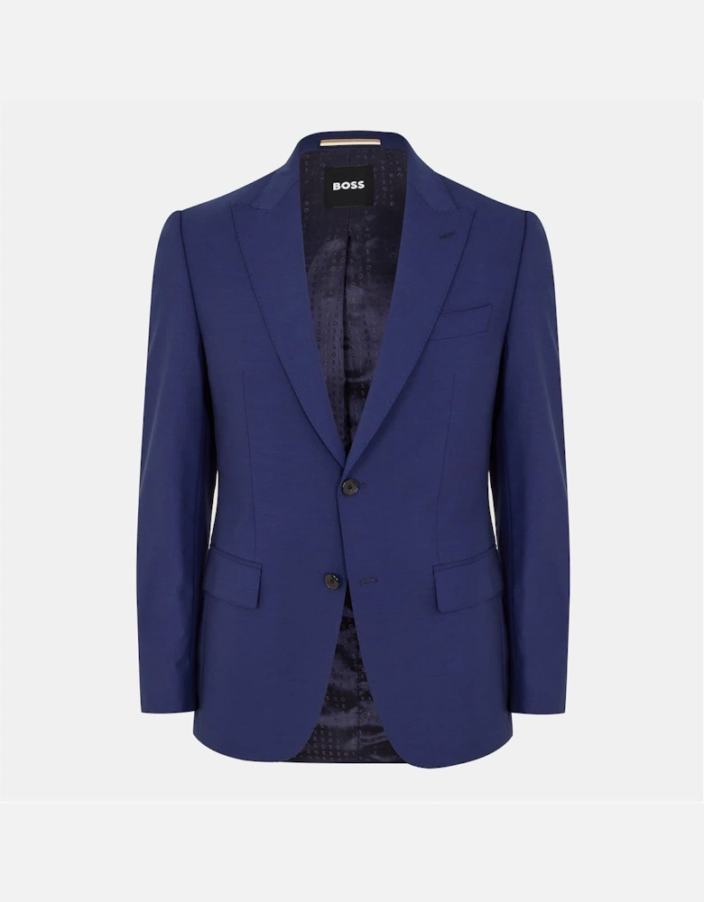 Solid Patterned Notch Collared Suit Jacket