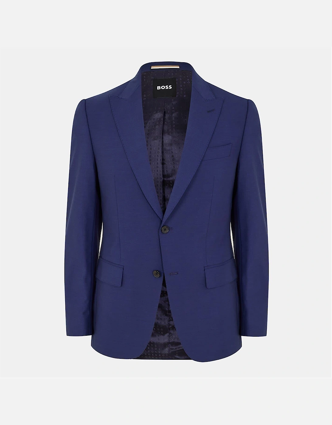 Solid Patterned Notch Collared Suit Jacket, 2 of 1