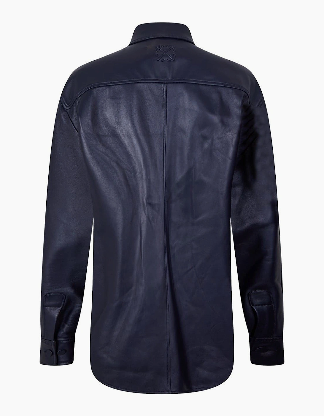 Leather Regular Fit Long Sleeve Shirt