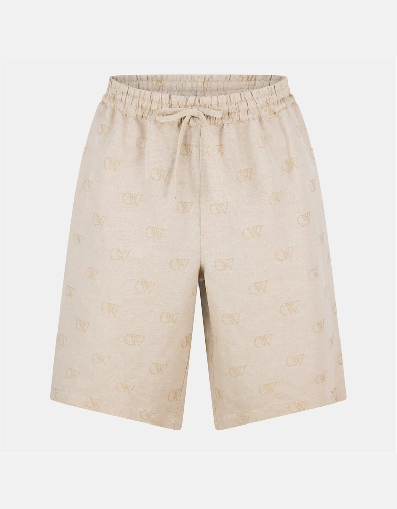 Linen Regular Fit Bermuda Shorts
