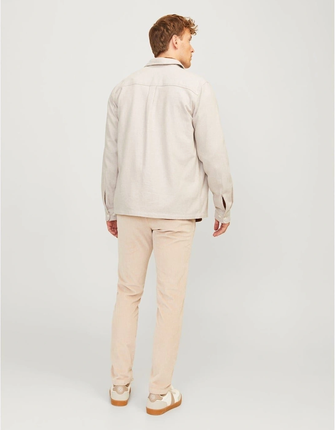 Solid Patterned Chest Pocket Overshirt