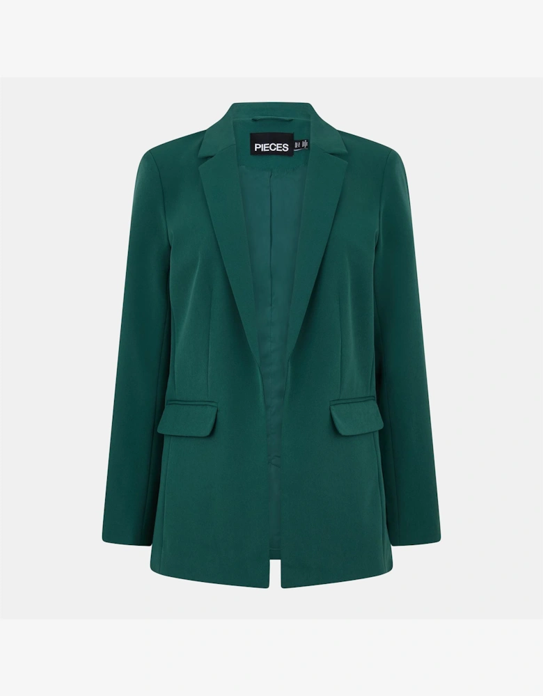 Solid Patterned Lapel Collared Blazer