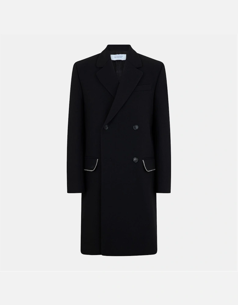 Solid Patterned Lapel Collared Over Coat