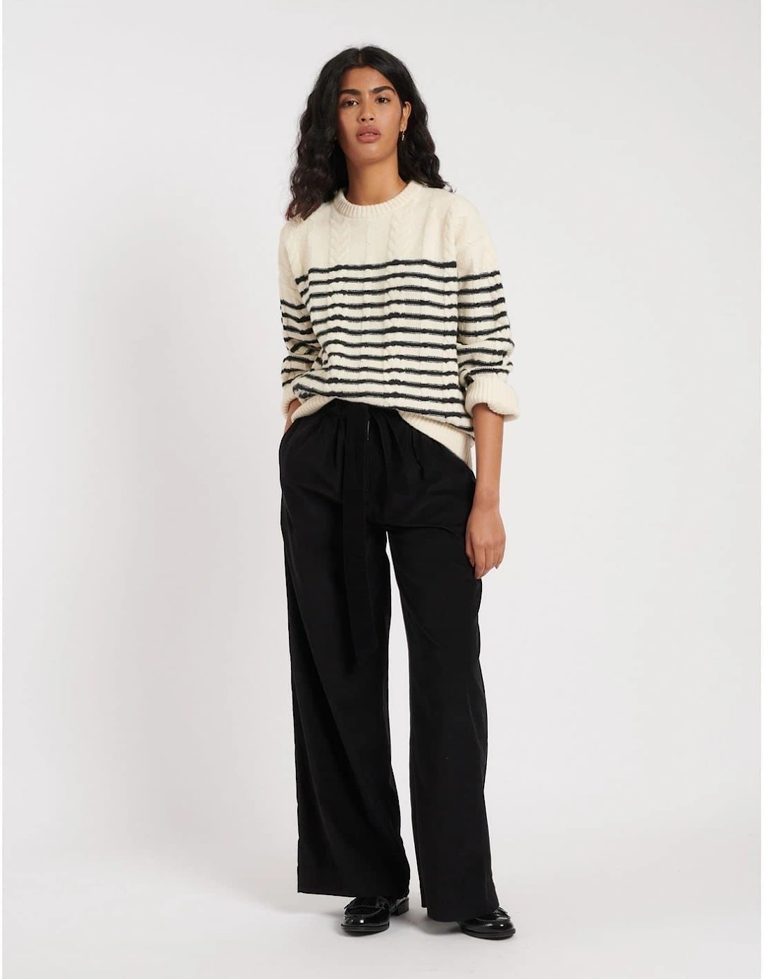 Solid Wide Leg Trousers, 6 of 5