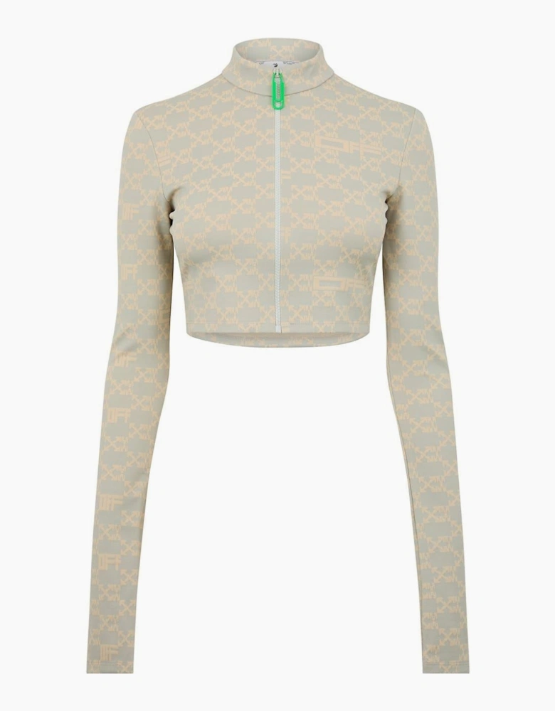 Cropped Turtleneck Slim Fit Athletic Top