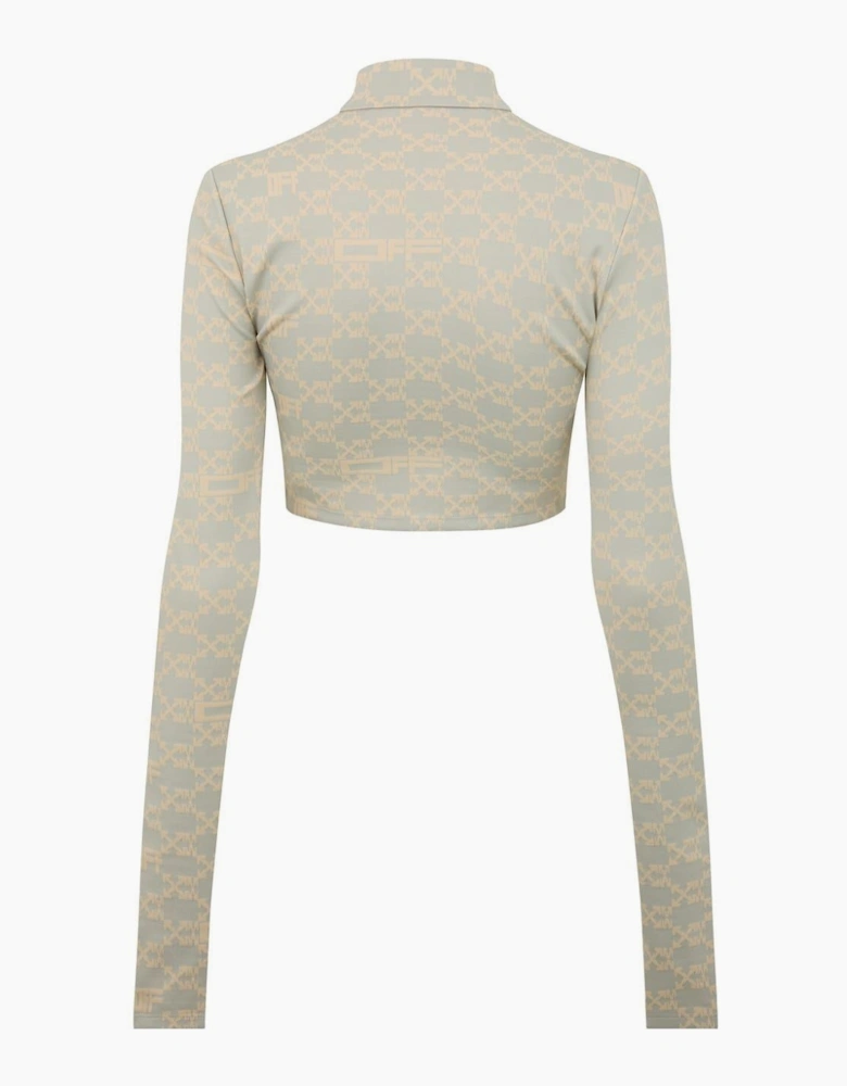 Cropped Turtleneck Slim Fit Athletic Top