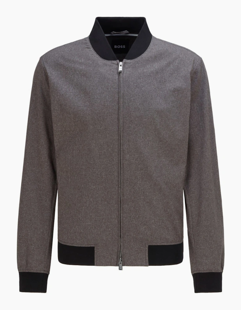 Zip Neck Bomber Collar Long Sleeve Sweatshirt