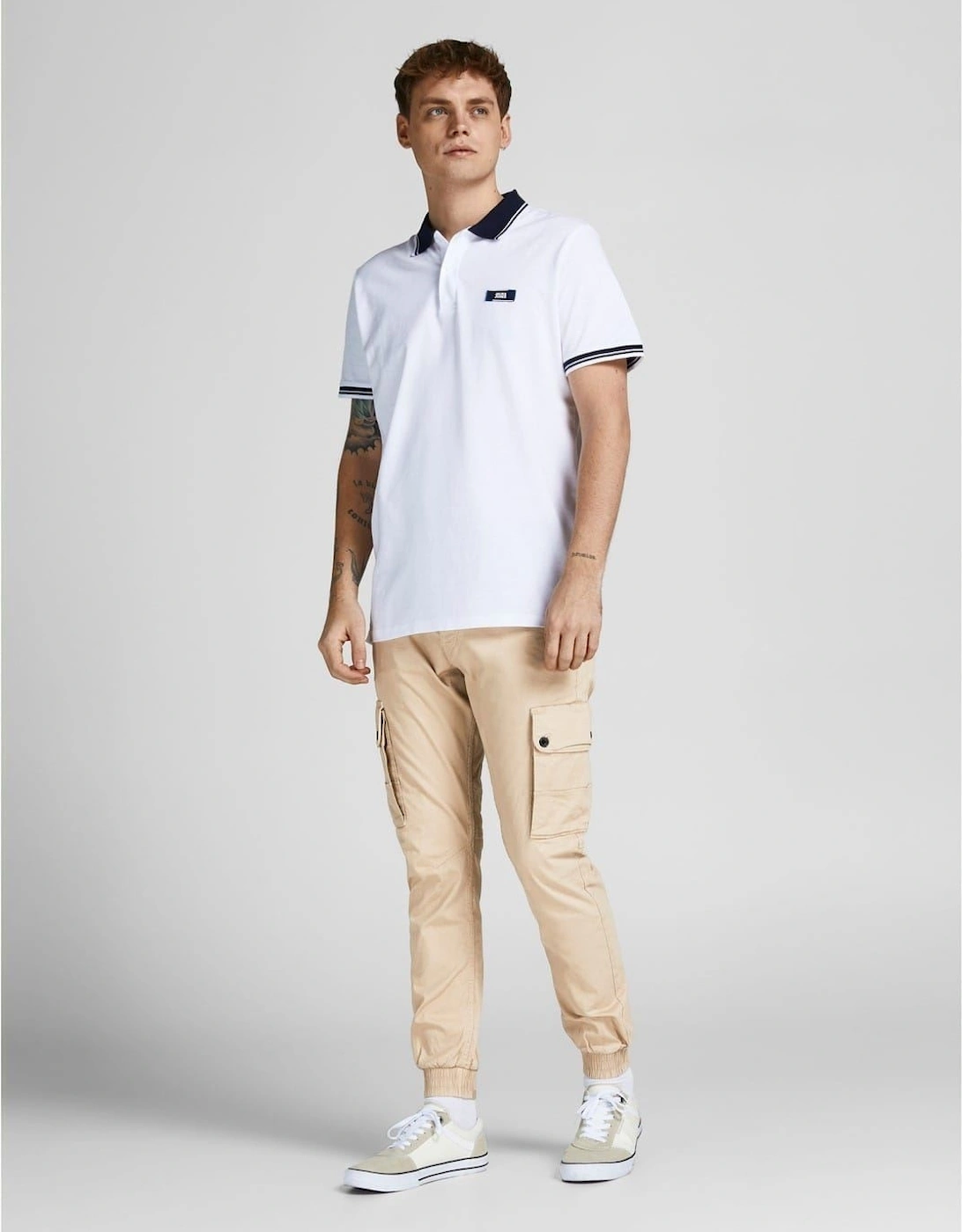 Solid Patterned Cuffed Cargo Pants, 7 of 6