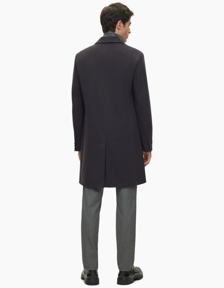 Hyde Solid Patterned Notch Collar Trench Coat