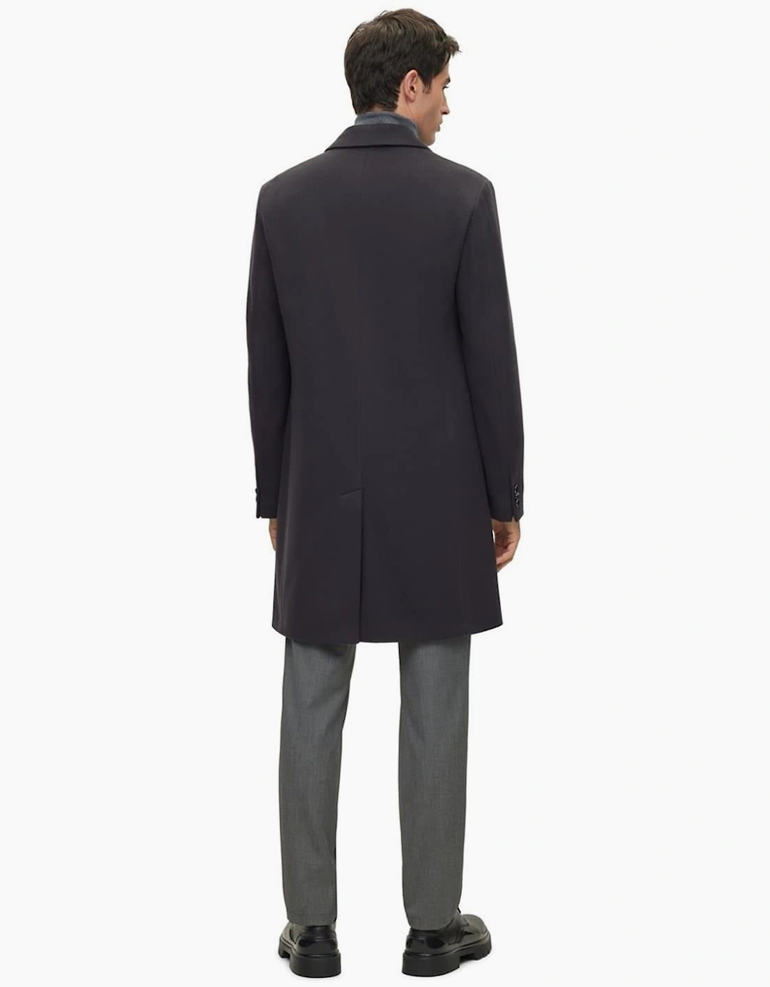 Hyde Solid Patterned Notch Collar Trench Coat