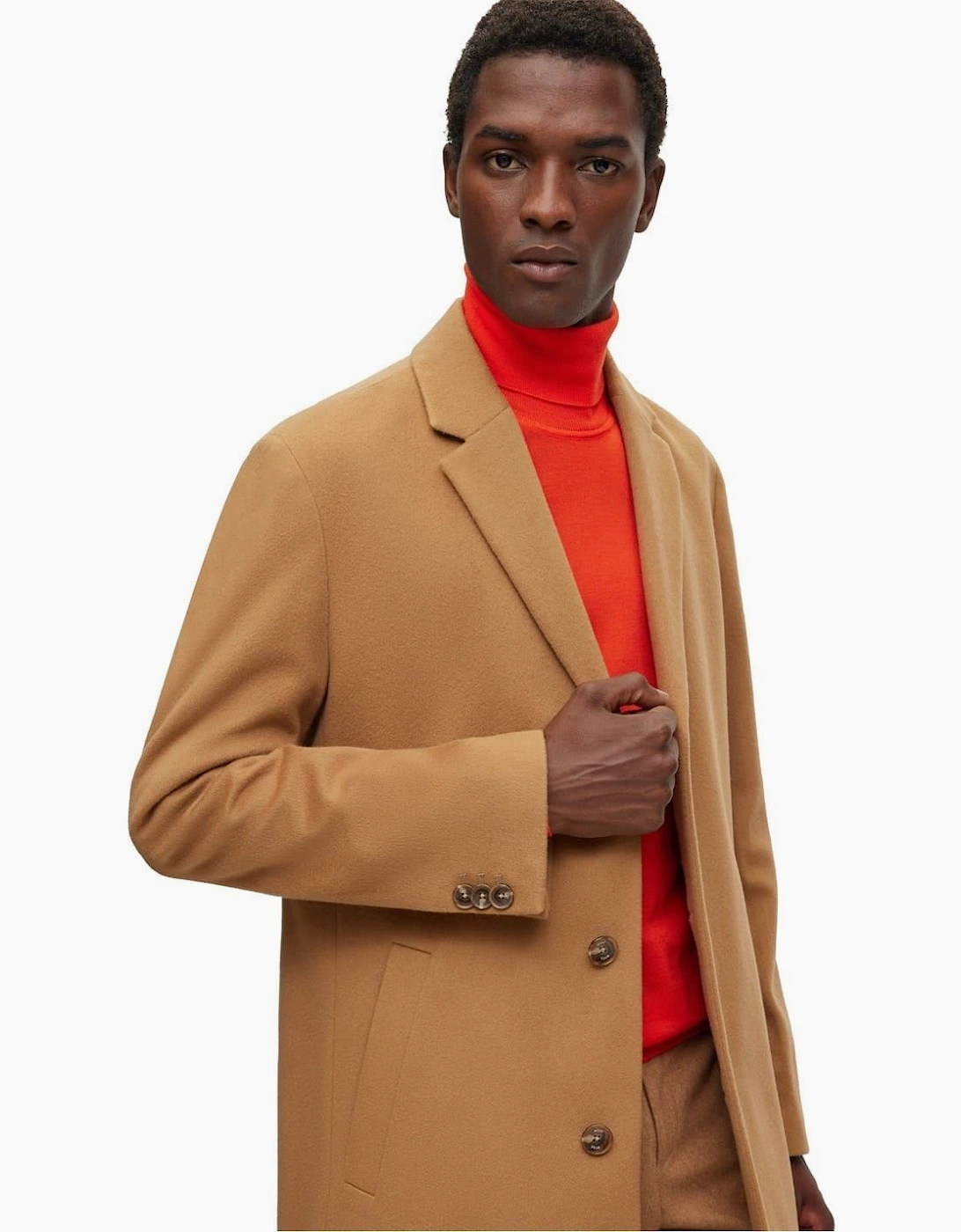 Hyde Solid Patterned Notch Collar Trench Coat
