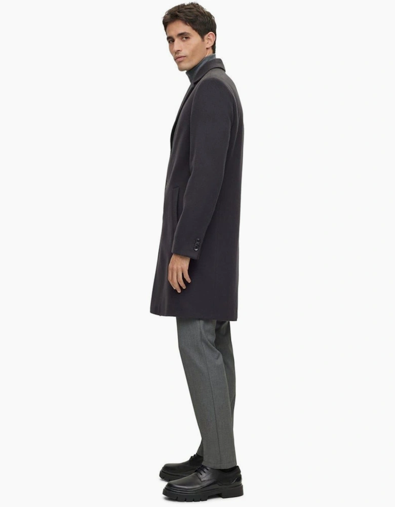 Hyde Solid Patterned Notch Collar Trench Coat