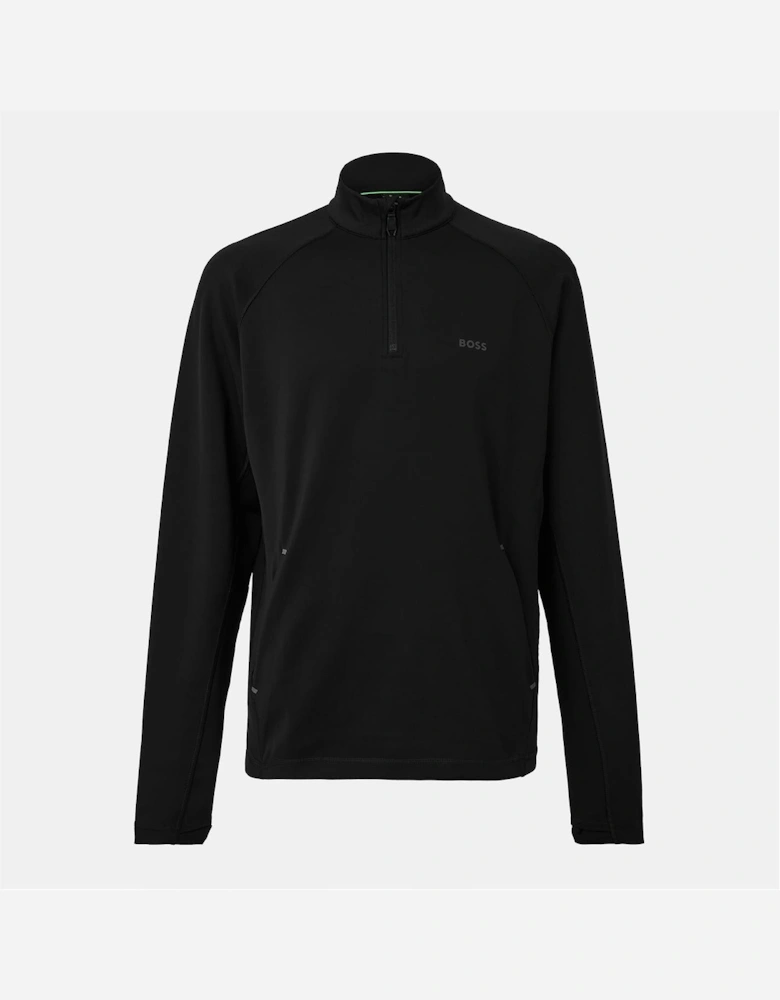 Regular Fit Raglan Sleeve Zip Neck Sweatshirt