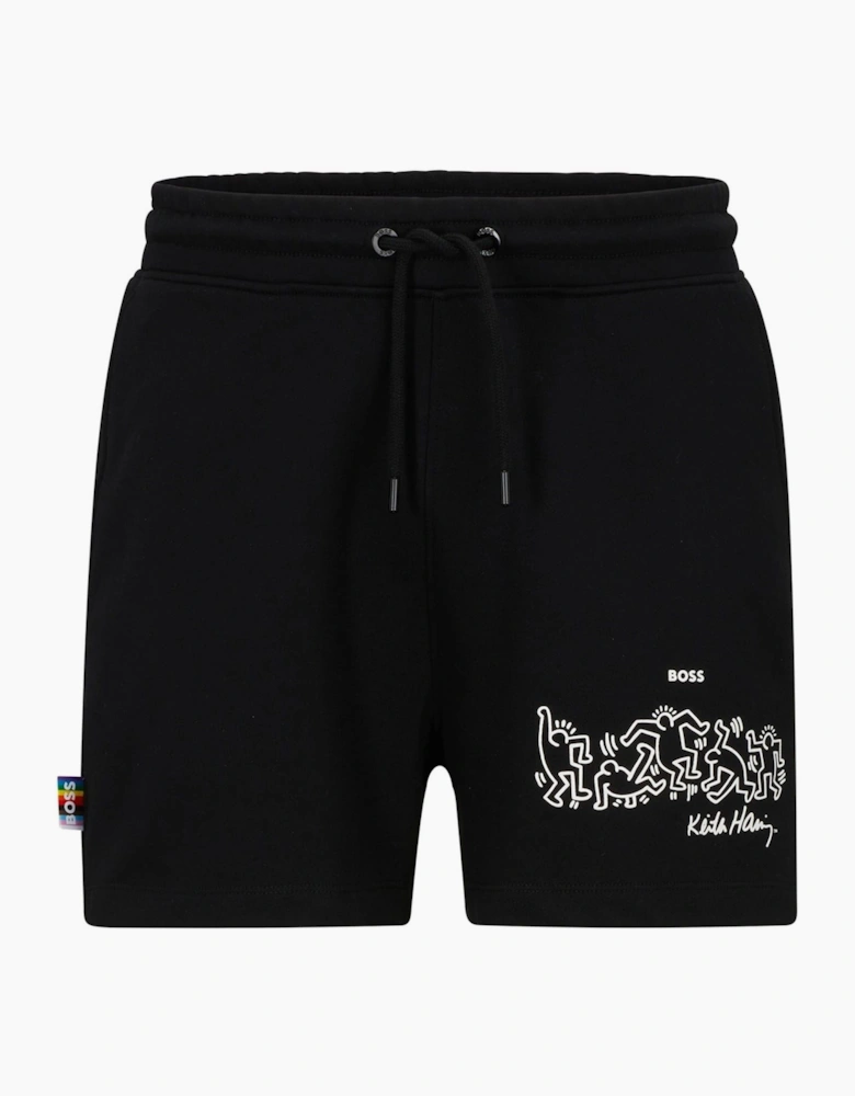 Regular Fit Graphic Print Athletic Shorts